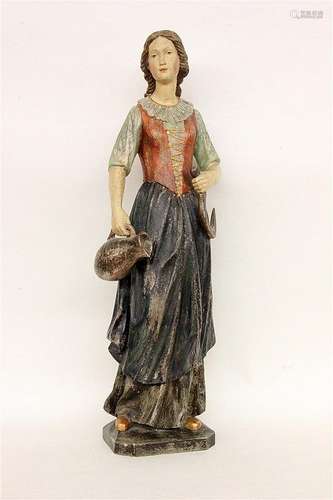 A GIRL WITH JUG AND SICKLE 19th/20th century