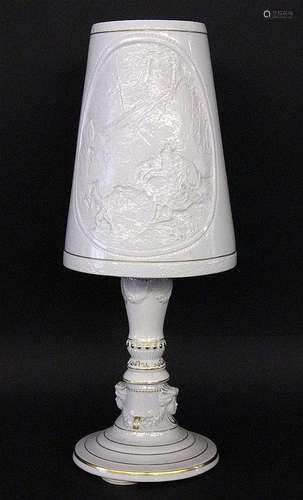 A TABLE LAMP WITH LITHOPHANE Schierholz 20th