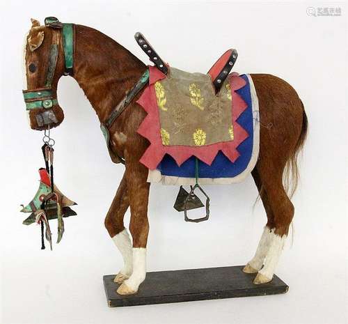 AN OLD DECORATIVE HORSE Stuffed with real