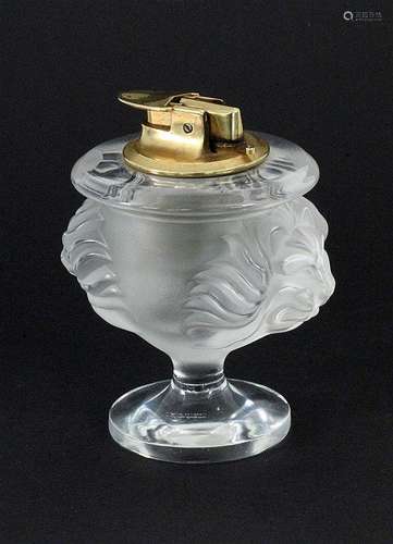 \A LALIQUE TABLE LIGHTER 20thcentury Colourless