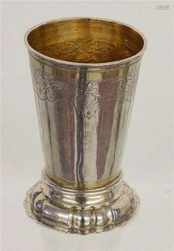 A BAROQUE CUP Nuremberg 1715 - 1733. Silver with