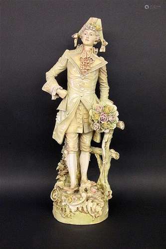 A ROCOCO CAVALIER Royal Dux Bohemia circa 1920