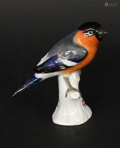 A ROBIN Meissen, 20th century Naturalistically