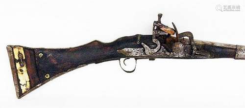 A FLINTLOCK RIFLE probably Morocco, 19th century