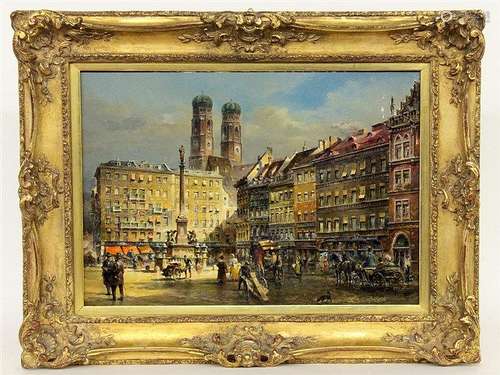 NITSCHKE, DETLEV Berlin 1935 Busy Marienplatz in