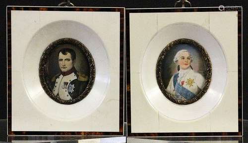 2 MINIATURES Napoleon Bonaparte and Louis XV