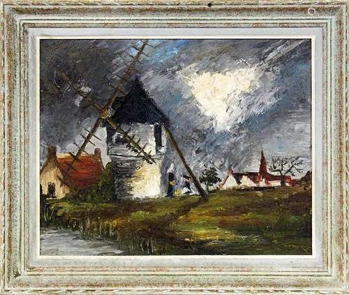 LECOQ, SYLVAIN France. 20th century Windmill in