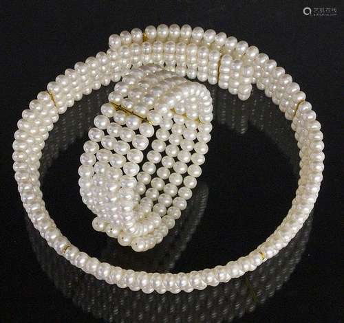 2 PEARL JEWELLERY PIECES Necklace and