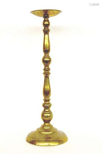 A BAROQUE STYLE FLOOR CANDLESTICK Brass. 60 cm