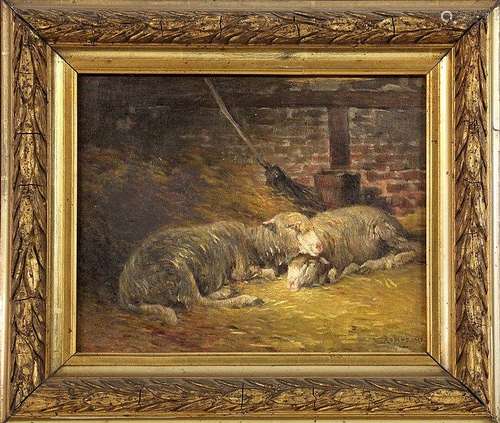 ROBERT, G. French painter 1903 2 Sheep in the