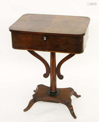 A BIEDERMEIER SEWING TABLE German circa 1835