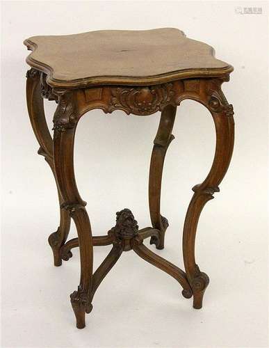 A BAROQUE STYLE SIDE TABLE 19th century Walnut