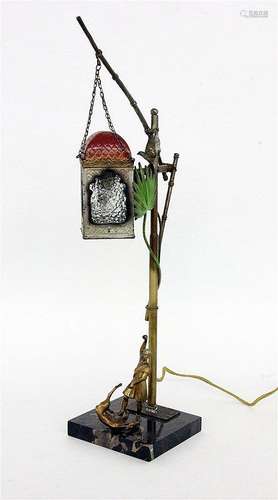 AN ART NOUVEAU TABLE LAMP circa 1900 Oriental