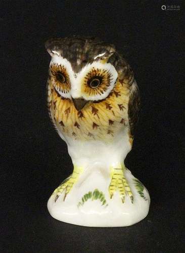 A MINIATURE FIGURINE ''OWL'' Meissen, 20th