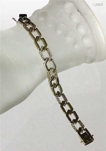 A TANK BRACELET 585/000 yellow and white gold