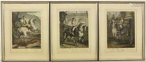 RIDINGER, JOHANN ELIAS 2 prints depicting the