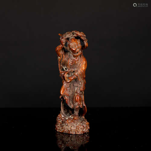 18th Antique Carved Kuixing Figure