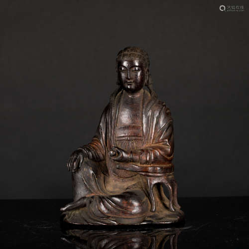 19th Antique Carved Bamboo Buddha