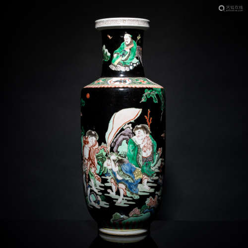 19th Antique Wucai Vase