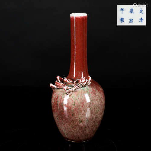 18th or Later Antique Red Glazed Vase