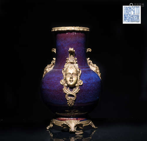 18th Antique Export Flambe Vase