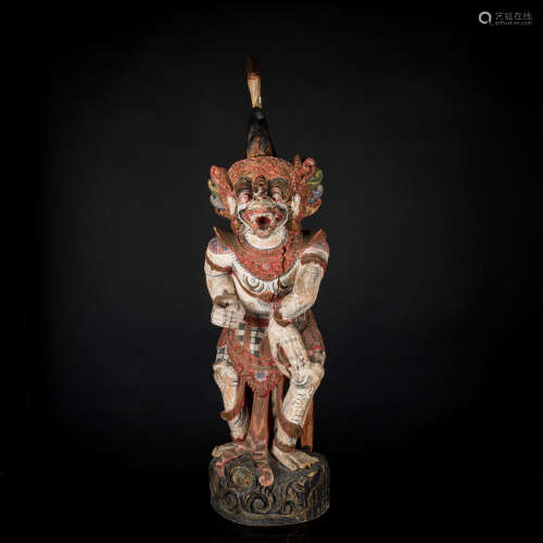 18th Antique Thai Carved Statue