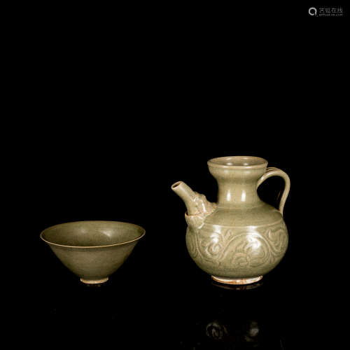 Song Antique Yaozhou Tea Cup and Ewer