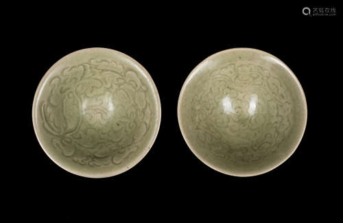 Song Antique Pair Yaozhou Tea Cups