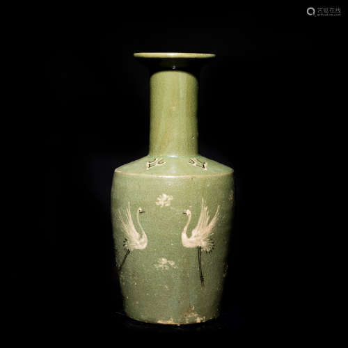 18th Korean Antique Celadon Porcelain Vase