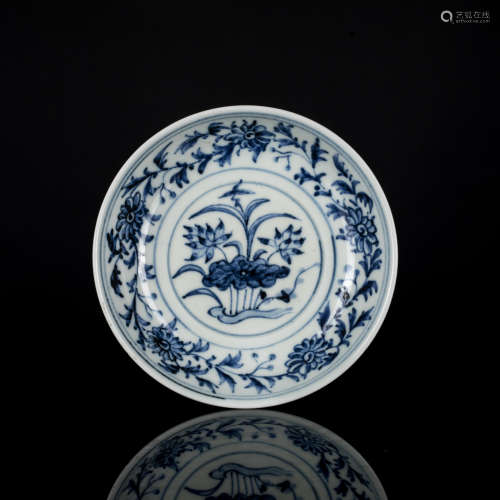 17-18th Antique Blue&White Dish