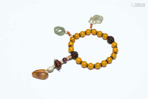 19th Antique Amber Prayer Beads