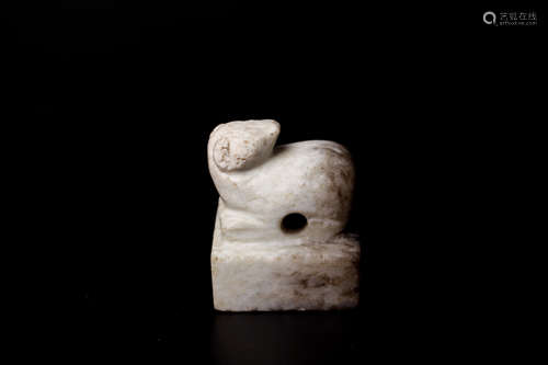 Chinese 17 century white jade seal