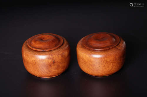 A pair of chinese 18 century Huanghuali box
