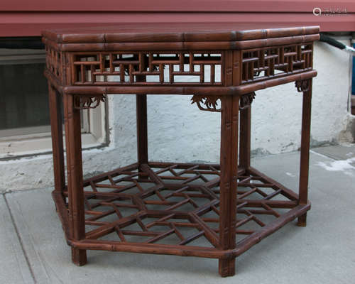 Chinese hardwood hexagonal tables