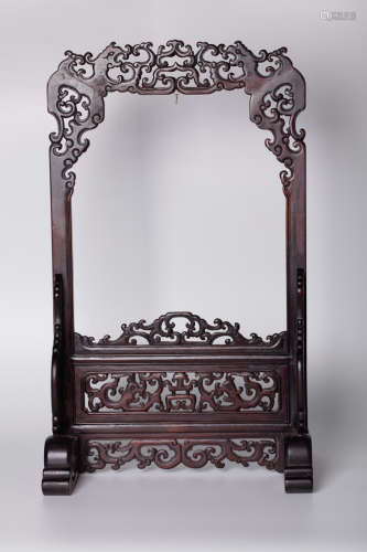 Chinese 18 century zitan rosewood frame
