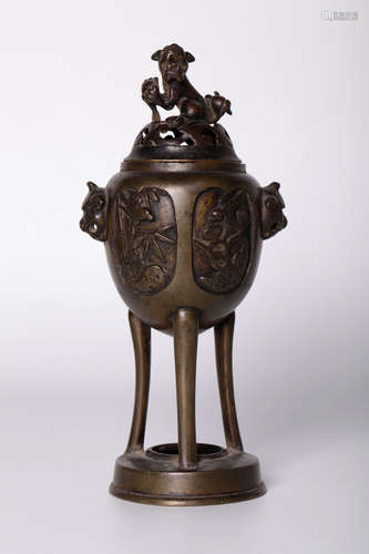 Chinese 18 century copper stove