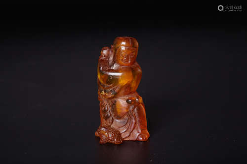 Chinese amber snuff bottle