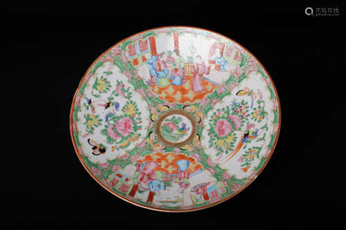 Chinese 19 century famille rose plate