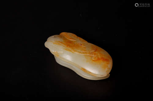 Chinese 18 century white jade carved pendant