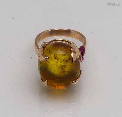 Amber 14k ring