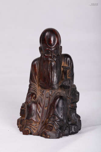 Chinese 18 century bamboo carved statue