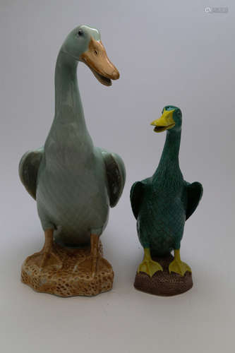 2 Chinese porcelain duck