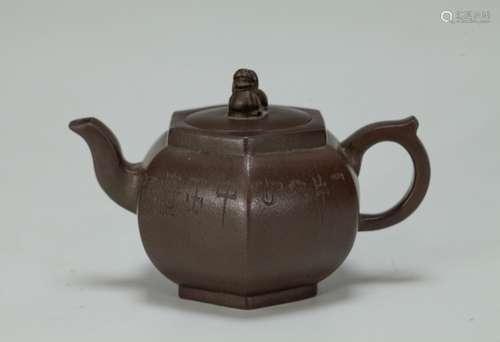 Chinese Zisha Teapot, Marked