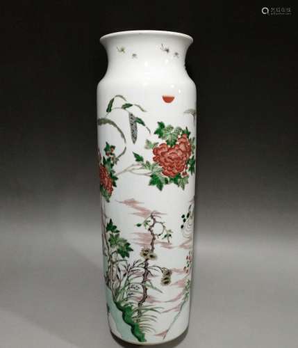 Chinese Famille Rose Arrow Pot