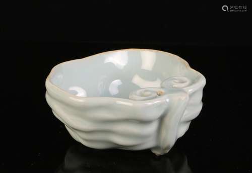 Chinese Blue Glazed Porcelain Brush Washer