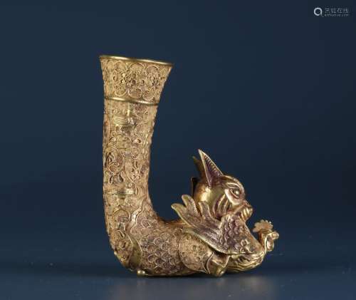 Chinese Tang Dynasty Pure Gold Wine Cup