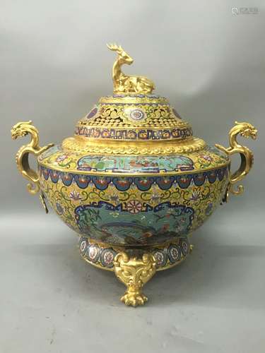 Chinese Cloisonne Incense Burner