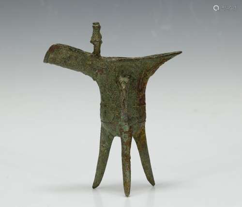 Chinese Bronze Tripod Cup