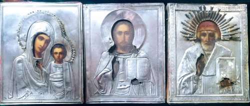 Antique Russian icons of Kazanskaya Mother of god
