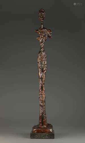 Alberto Giacometti Signed Bronze Sculpture